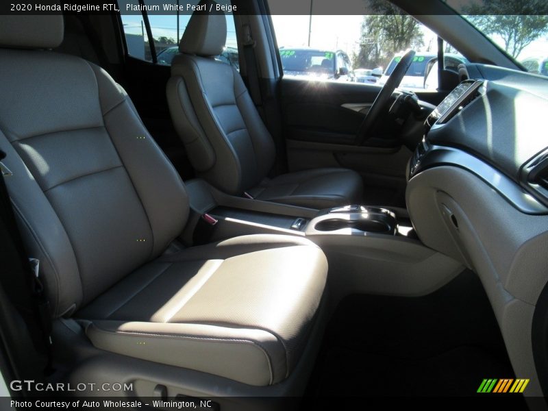 Platinum White Pearl / Beige 2020 Honda Ridgeline RTL