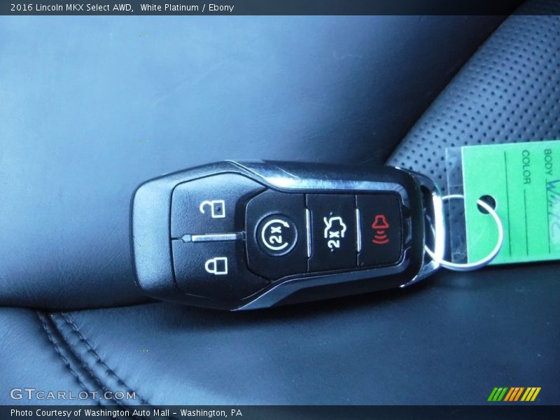 White Platinum / Ebony 2016 Lincoln MKX Select AWD