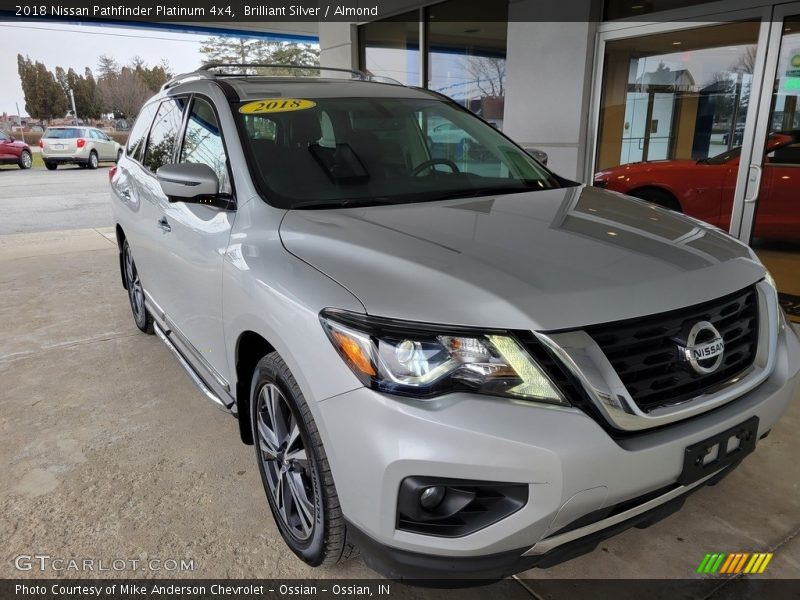 Brilliant Silver / Almond 2018 Nissan Pathfinder Platinum 4x4
