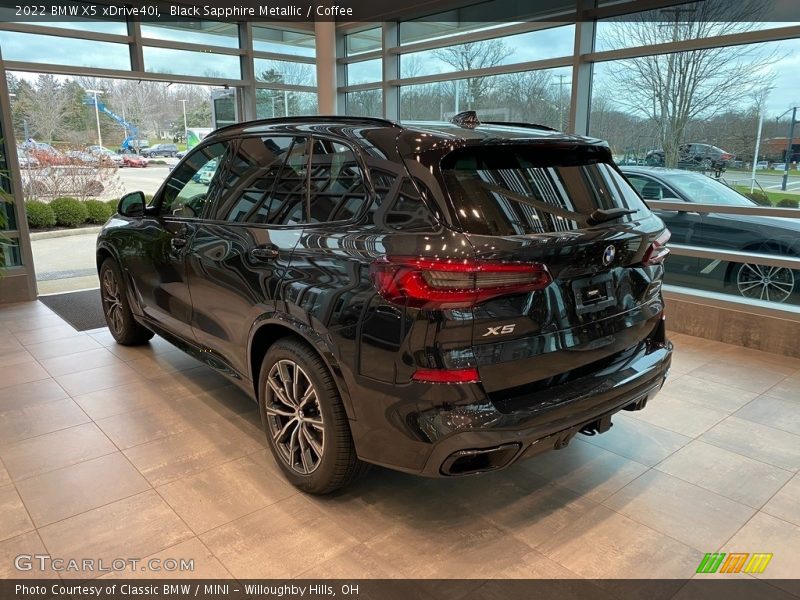 Black Sapphire Metallic / Coffee 2022 BMW X5 xDrive40i