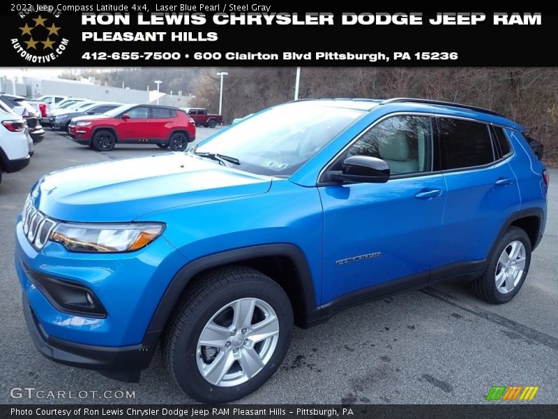 Laser Blue Pearl / Steel Gray 2022 Jeep Compass Latitude 4x4