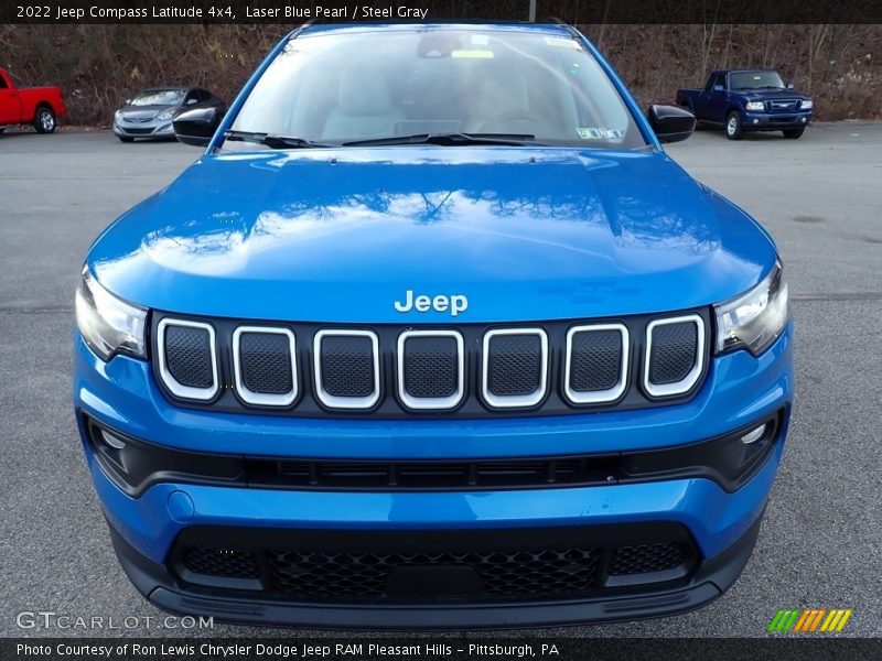 Laser Blue Pearl / Steel Gray 2022 Jeep Compass Latitude 4x4