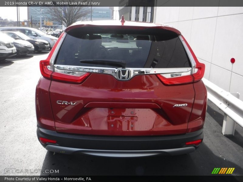 Molten Lava Pearl / Ivory 2019 Honda CR-V EX AWD