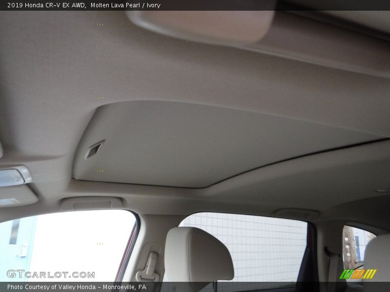 Molten Lava Pearl / Ivory 2019 Honda CR-V EX AWD