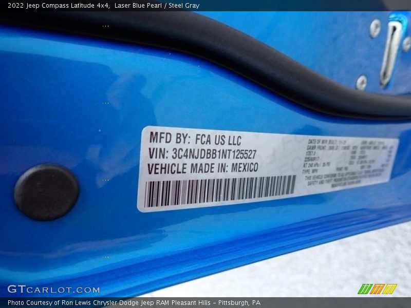Laser Blue Pearl / Steel Gray 2022 Jeep Compass Latitude 4x4