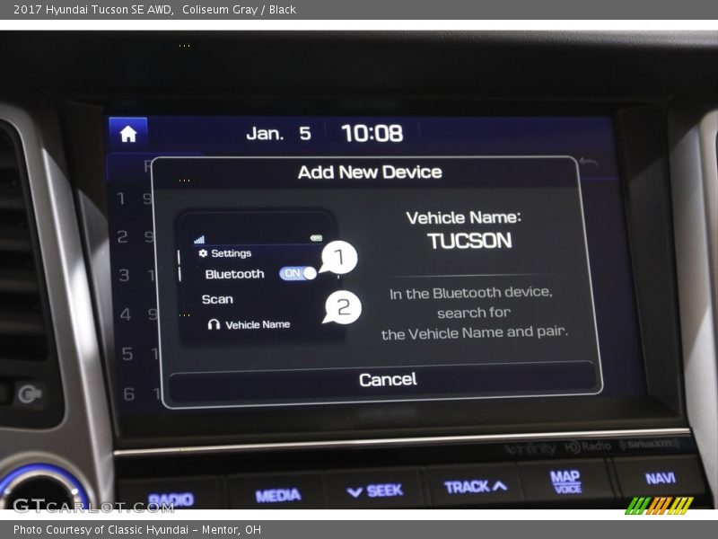 Coliseum Gray / Black 2017 Hyundai Tucson SE AWD