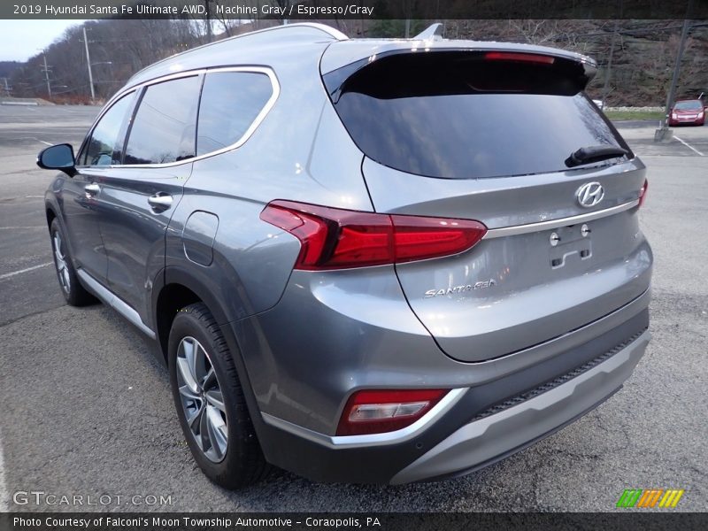 Machine Gray / Espresso/Gray 2019 Hyundai Santa Fe Ultimate AWD