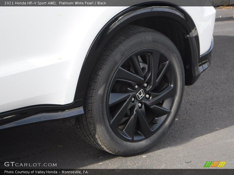 Platinum White Pearl / Black 2021 Honda HR-V Sport AWD