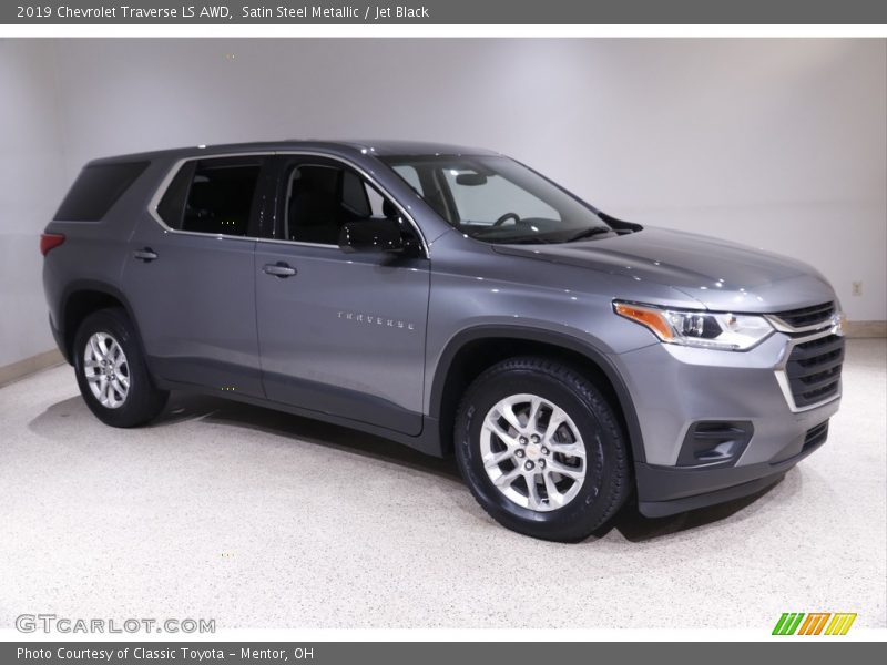 Satin Steel Metallic / Jet Black 2019 Chevrolet Traverse LS AWD