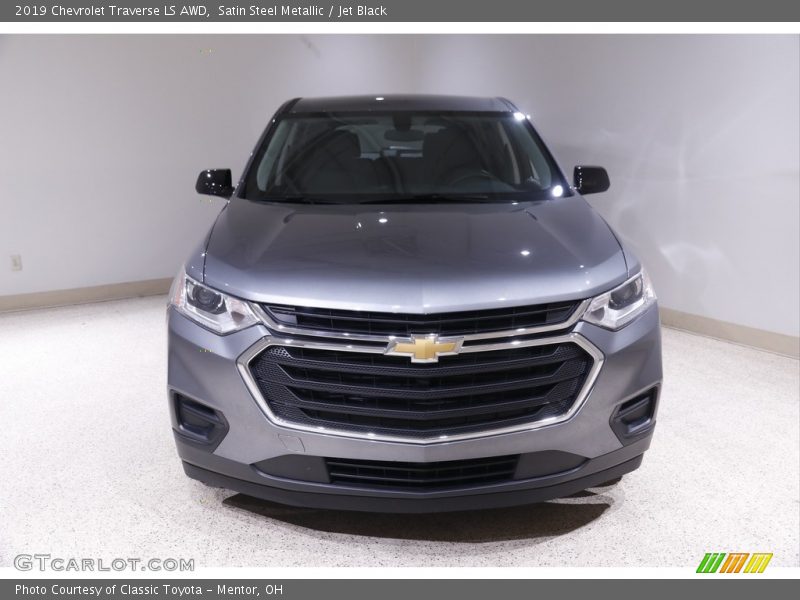 Satin Steel Metallic / Jet Black 2019 Chevrolet Traverse LS AWD