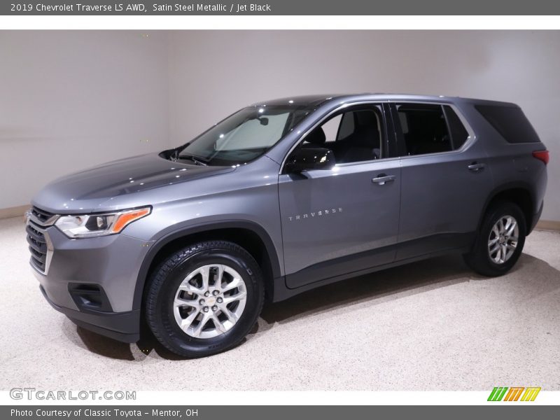 Satin Steel Metallic / Jet Black 2019 Chevrolet Traverse LS AWD
