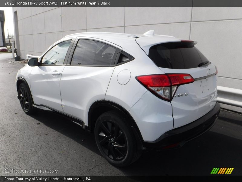 Platinum White Pearl / Black 2021 Honda HR-V Sport AWD