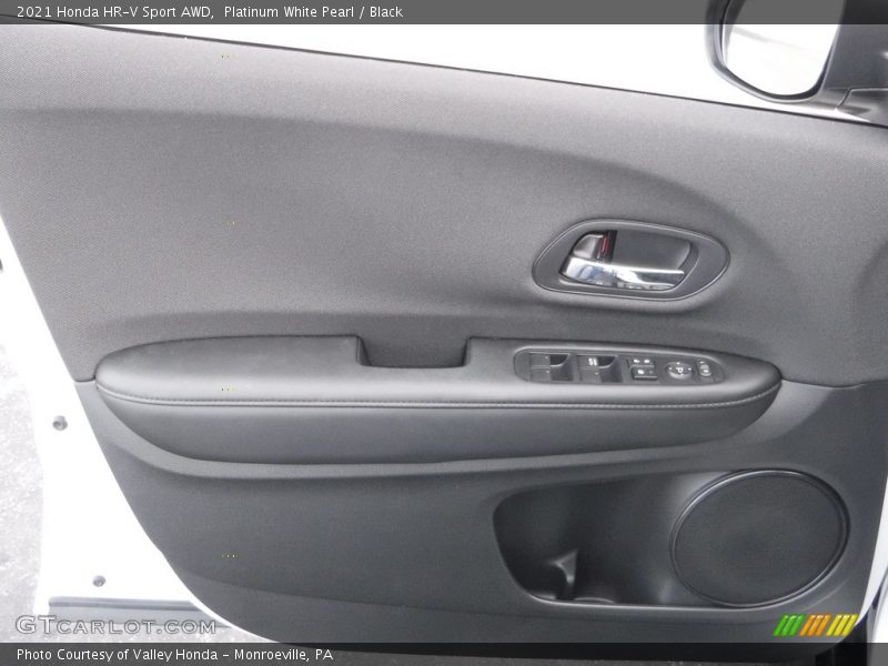 Platinum White Pearl / Black 2021 Honda HR-V Sport AWD