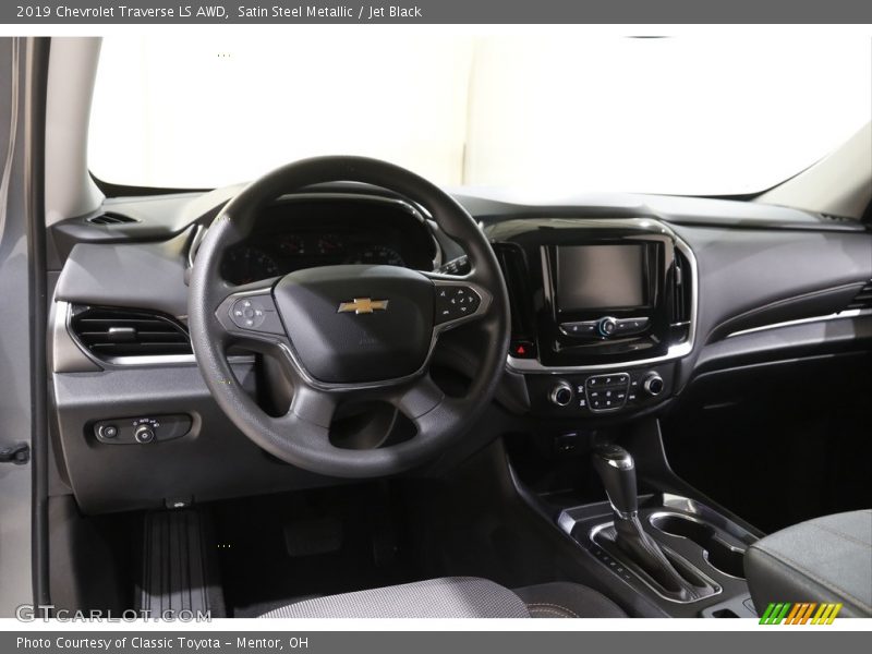 Satin Steel Metallic / Jet Black 2019 Chevrolet Traverse LS AWD