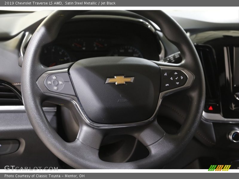 Satin Steel Metallic / Jet Black 2019 Chevrolet Traverse LS AWD