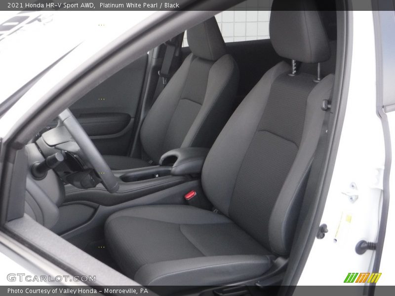 Platinum White Pearl / Black 2021 Honda HR-V Sport AWD