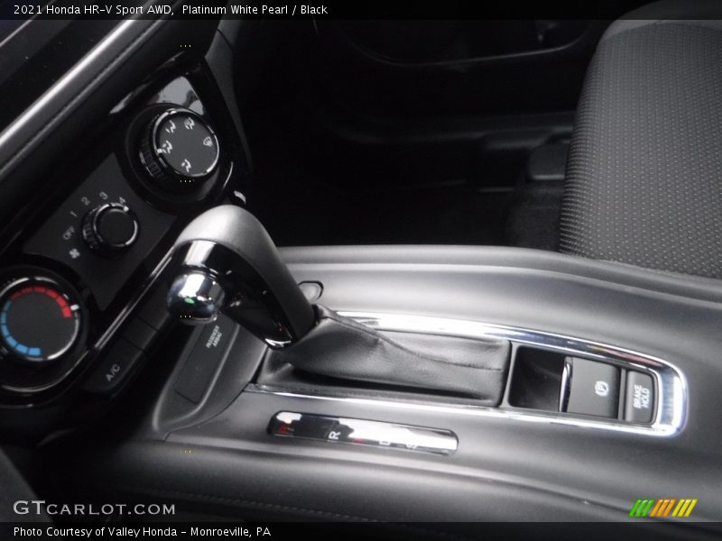 Platinum White Pearl / Black 2021 Honda HR-V Sport AWD