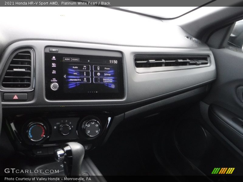 Platinum White Pearl / Black 2021 Honda HR-V Sport AWD