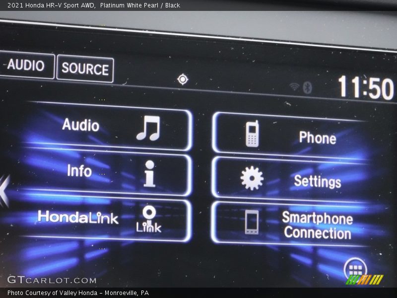 Platinum White Pearl / Black 2021 Honda HR-V Sport AWD