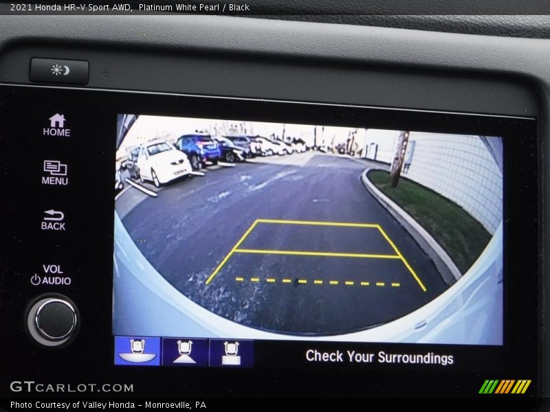 Platinum White Pearl / Black 2021 Honda HR-V Sport AWD