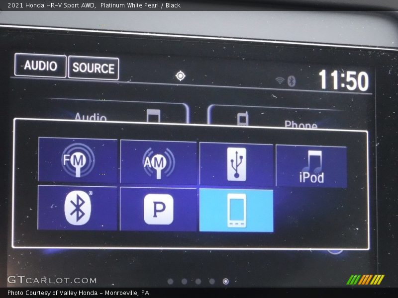 Platinum White Pearl / Black 2021 Honda HR-V Sport AWD