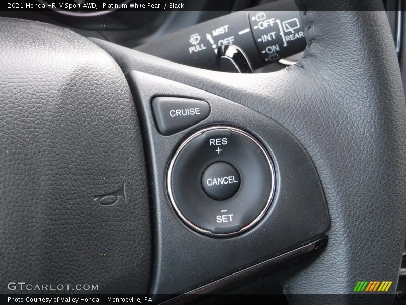 Platinum White Pearl / Black 2021 Honda HR-V Sport AWD