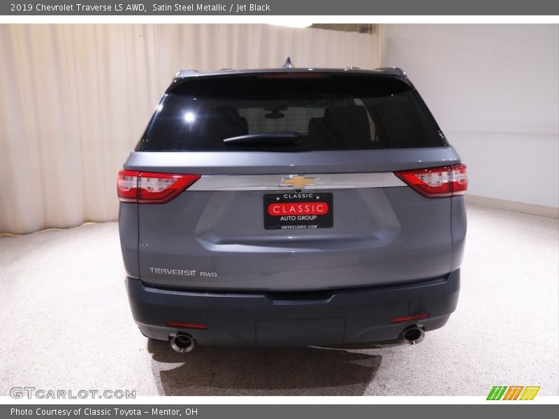 Satin Steel Metallic / Jet Black 2019 Chevrolet Traverse LS AWD