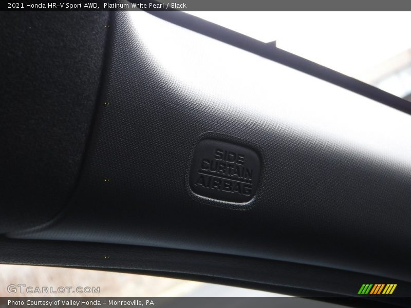 Platinum White Pearl / Black 2021 Honda HR-V Sport AWD