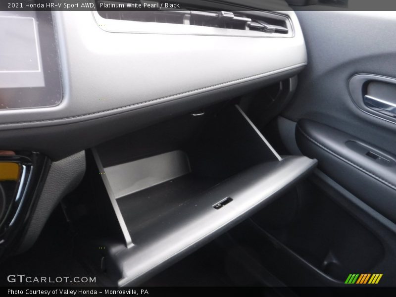 Platinum White Pearl / Black 2021 Honda HR-V Sport AWD