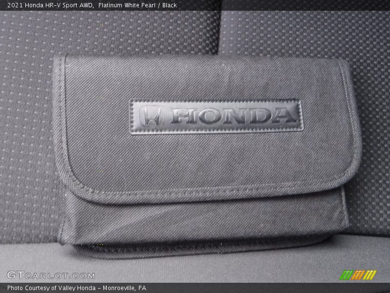 Platinum White Pearl / Black 2021 Honda HR-V Sport AWD