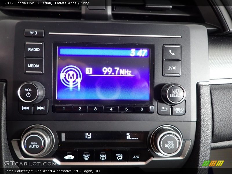 Taffeta White / Ivory 2017 Honda Civic LX Sedan