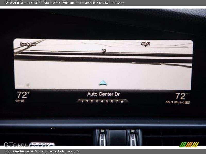 Navigation of 2018 Giulia Ti Sport AWD