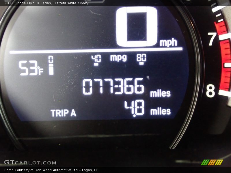 Taffeta White / Ivory 2017 Honda Civic LX Sedan