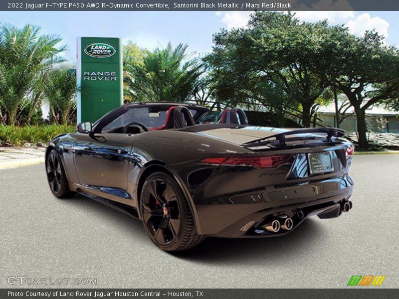 Santorini Black Metallic / Mars Red/Black 2022 Jaguar F-TYPE P450 AWD R-Dynamic Convertible