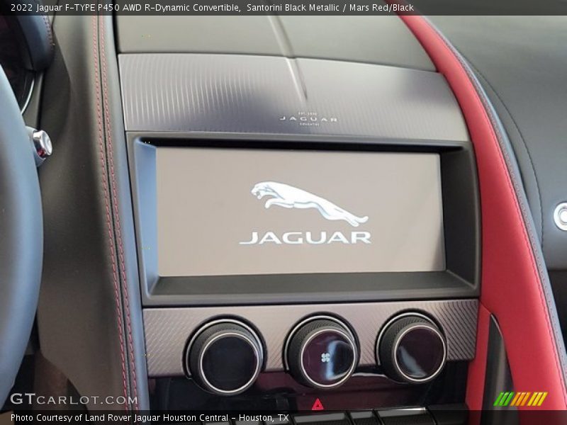 Santorini Black Metallic / Mars Red/Black 2022 Jaguar F-TYPE P450 AWD R-Dynamic Convertible
