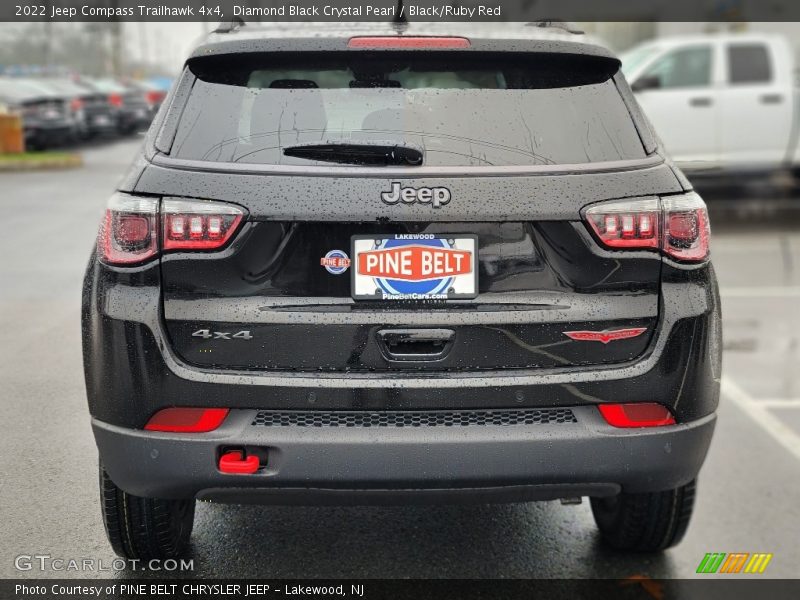 Diamond Black Crystal Pearl / Black/Ruby Red 2022 Jeep Compass Trailhawk 4x4