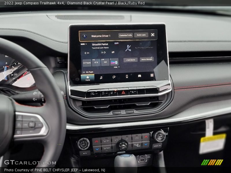 Diamond Black Crystal Pearl / Black/Ruby Red 2022 Jeep Compass Trailhawk 4x4