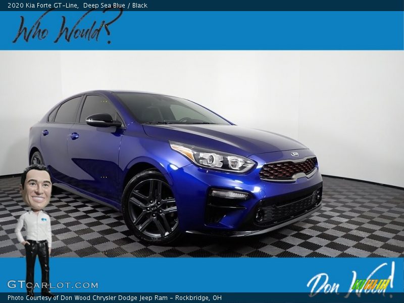 Deep Sea Blue / Black 2020 Kia Forte GT-Line