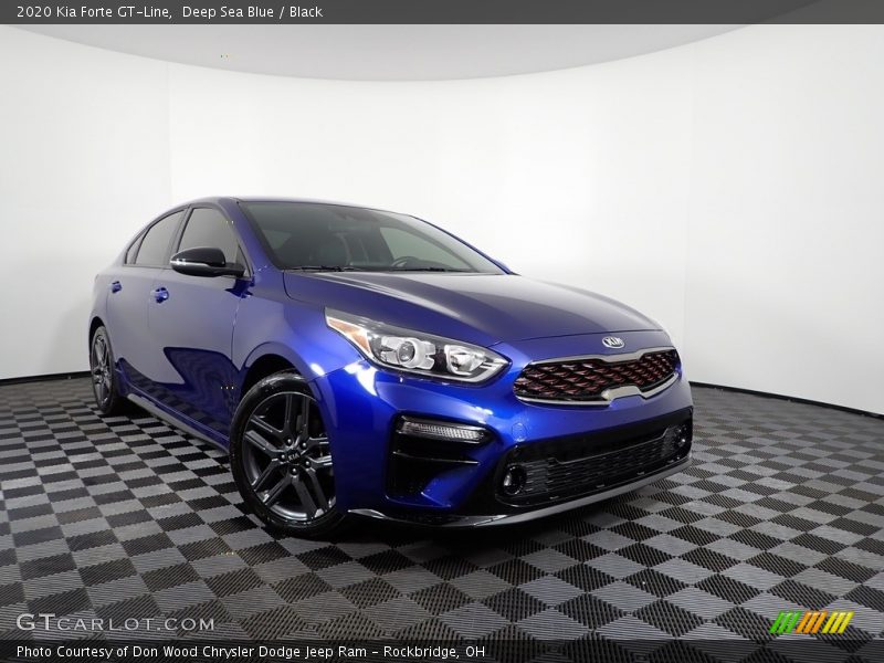 Deep Sea Blue / Black 2020 Kia Forte GT-Line