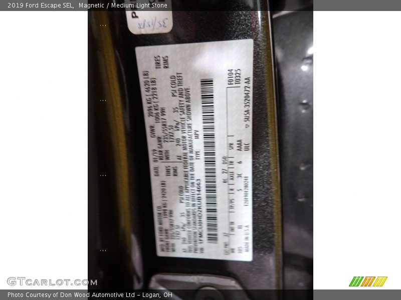 Magnetic / Medium Light Stone 2019 Ford Escape SEL