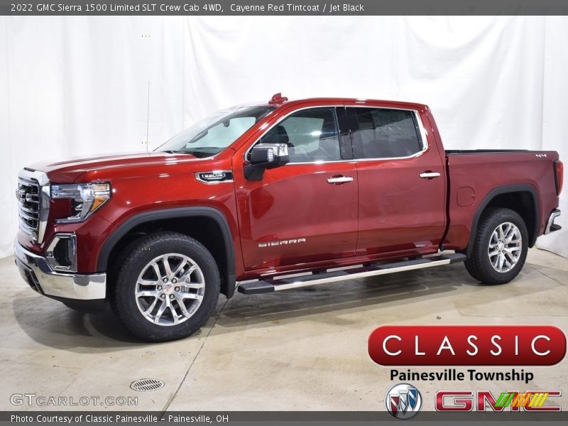 Cayenne Red Tintcoat / Jet Black 2022 GMC Sierra 1500 Limited SLT Crew Cab 4WD