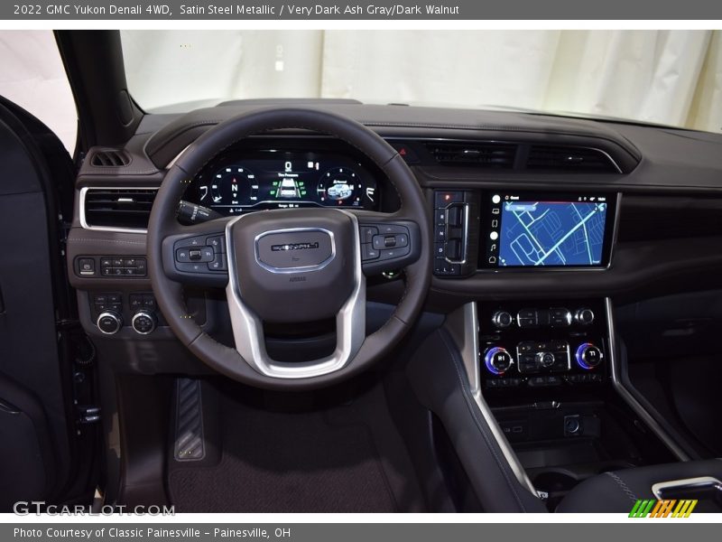 Satin Steel Metallic / Very Dark Ash Gray/Dark Walnut 2022 GMC Yukon Denali 4WD