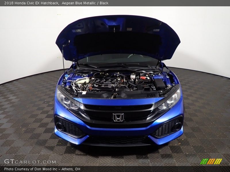 Aegean Blue Metallic / Black 2018 Honda Civic EX Hatchback
