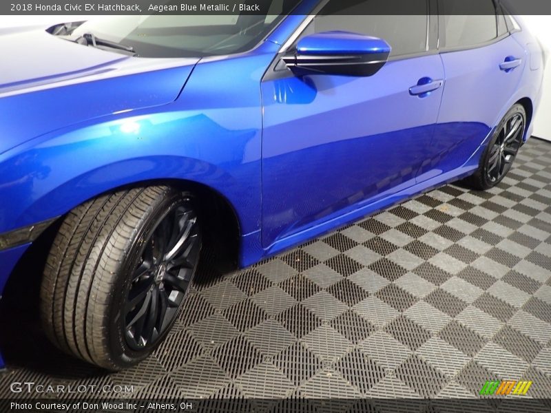 Aegean Blue Metallic / Black 2018 Honda Civic EX Hatchback