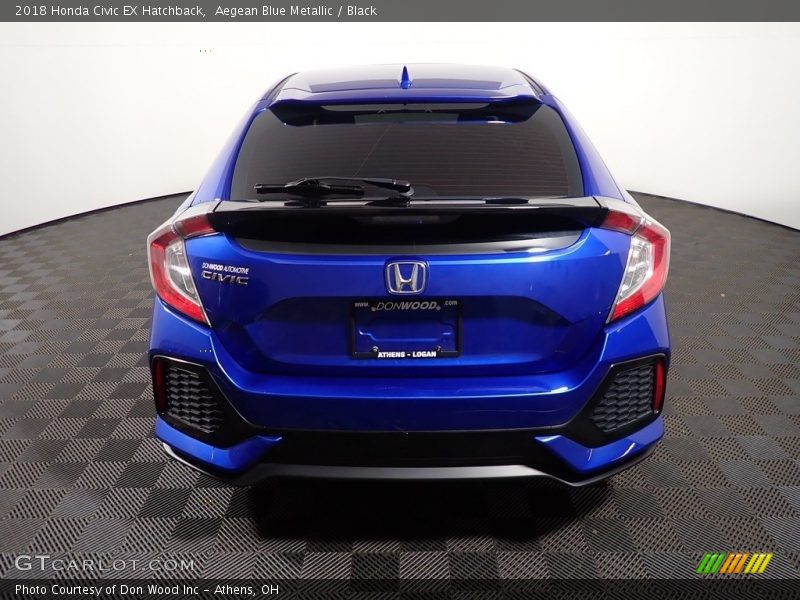 Aegean Blue Metallic / Black 2018 Honda Civic EX Hatchback