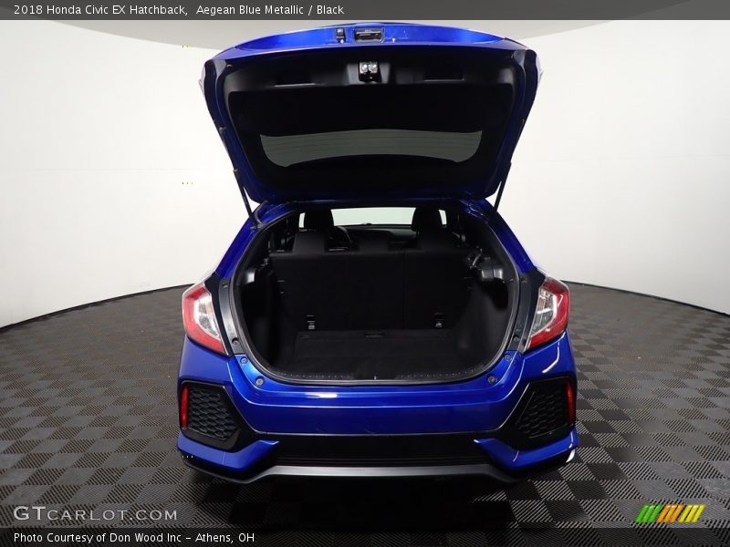 Aegean Blue Metallic / Black 2018 Honda Civic EX Hatchback