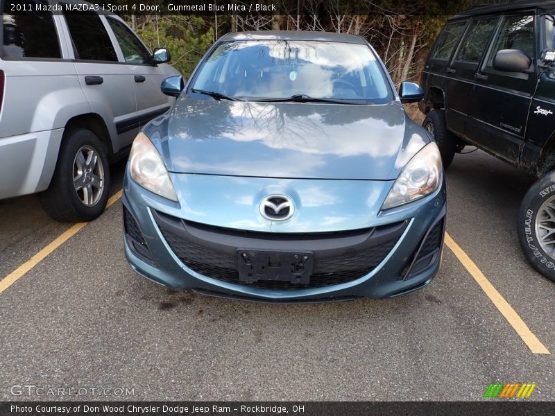 Gunmetal Blue Mica / Black 2011 Mazda MAZDA3 i Sport 4 Door