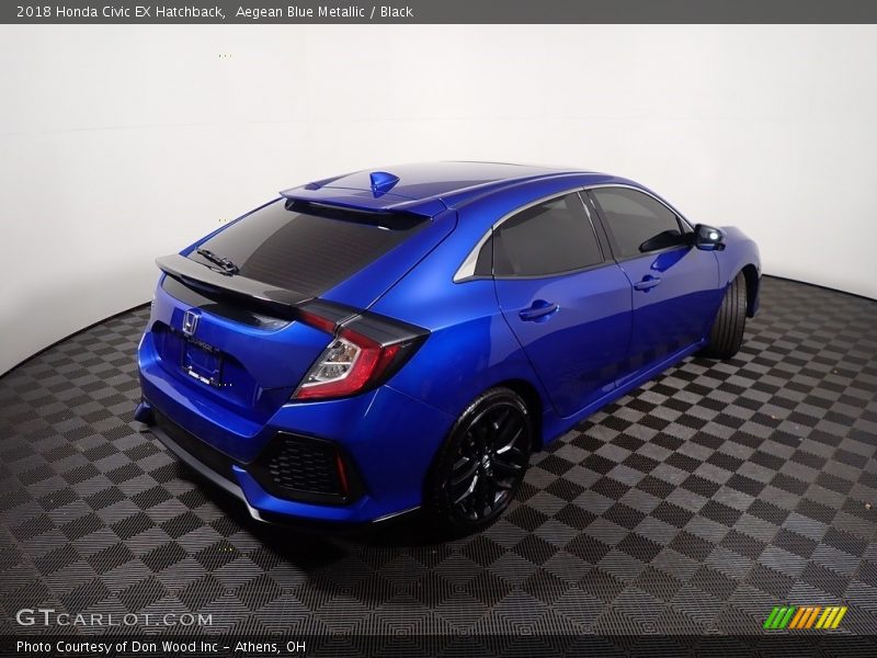 Aegean Blue Metallic / Black 2018 Honda Civic EX Hatchback
