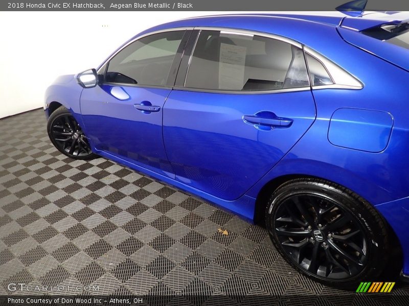 Aegean Blue Metallic / Black 2018 Honda Civic EX Hatchback