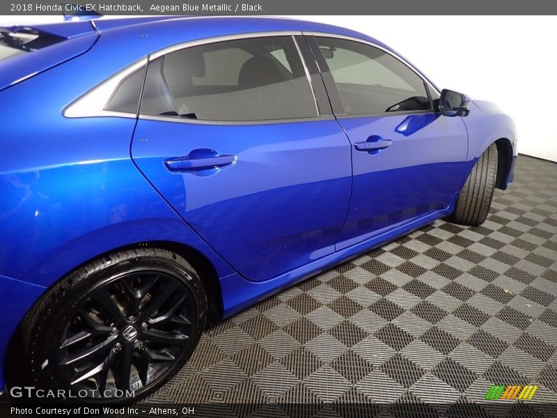 Aegean Blue Metallic / Black 2018 Honda Civic EX Hatchback